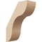 Ekena Millwork 5-inch W x 12-inch D x 16-inch H Carmel Rough Cedar Woodgrain TimberThane Knee Brace, Primed BRCUR05X12X16CARRCPR - alternate 1